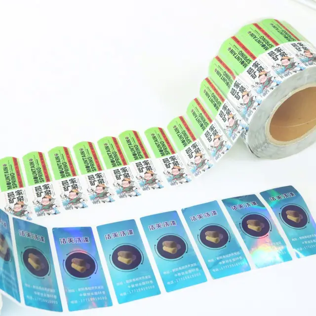 Customized Adhesive Labels Roll Printed Stickers Waterproof Self Adhesive Vinyl Die Cut Brand Logo Sticker