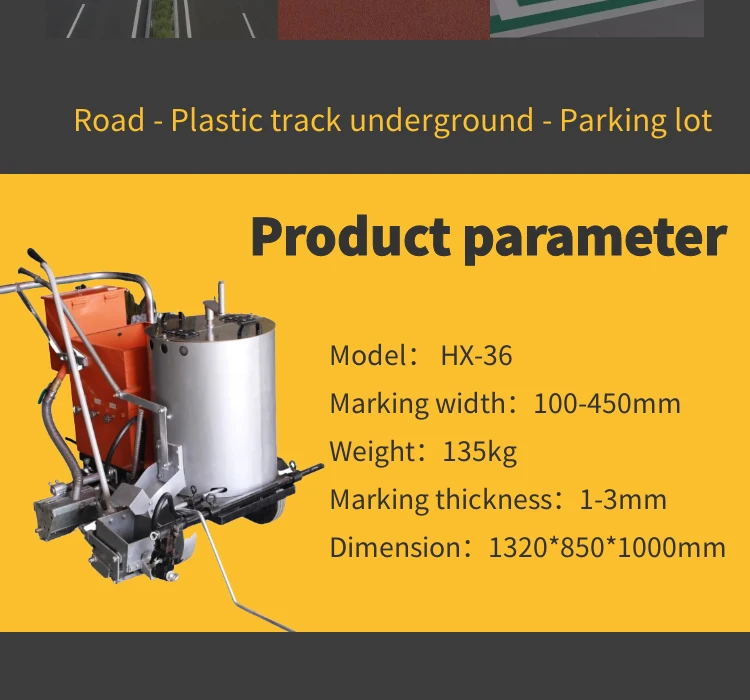 Large Capacity Road Thermoplastic Paint Line Marking Equipment China Machinery Road Line Marking Machine