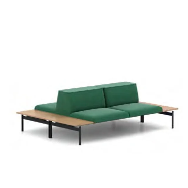 Best Modern Design Three-Seater Green Hotel Sofa Set for Lobby for Casual Waiting Leisure & Exterior Use