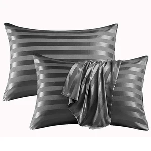 Classic Retro Stripe Design 80 GSM Silky Satin Pillow Case for Hair and Skin