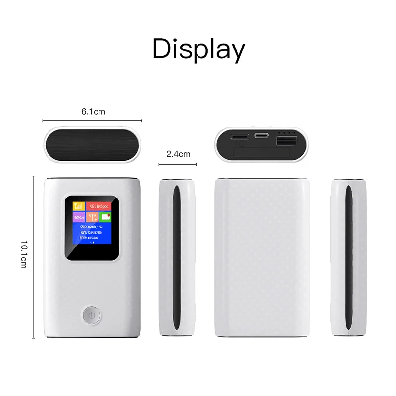 Power Bank KuWFi Mini Wifi Router 150Mbps LCD Display Pocket Mobile 4g Wireless Hotspot Device with 6000mAh Battery