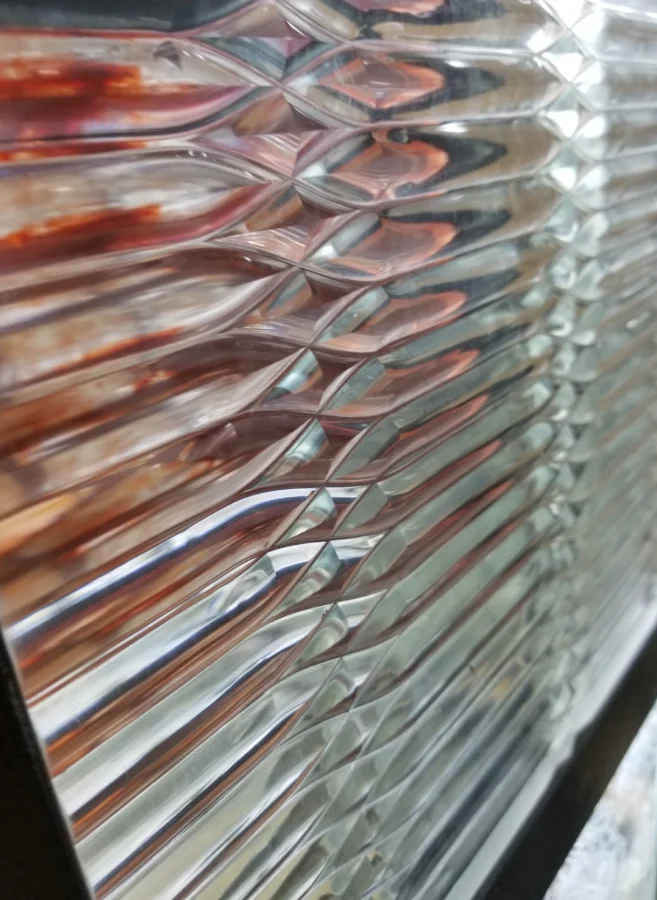 CNC Glass Line Engraving Machine V Grooving Machine on the Glass Surface