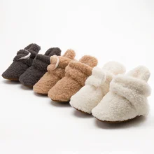 Cribs Socks Slippers Shoes Warm Fleece Winter Indoor First Walkers Breathable Soft Sole Baby Booties