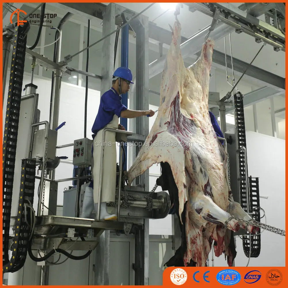 Slaughterhouse hydraulic cow peeling equipment automatic cowhide machine