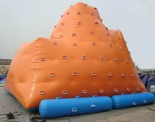 customized size water rock inflatable iceberg climbing wall inflatable floating climbing mountain