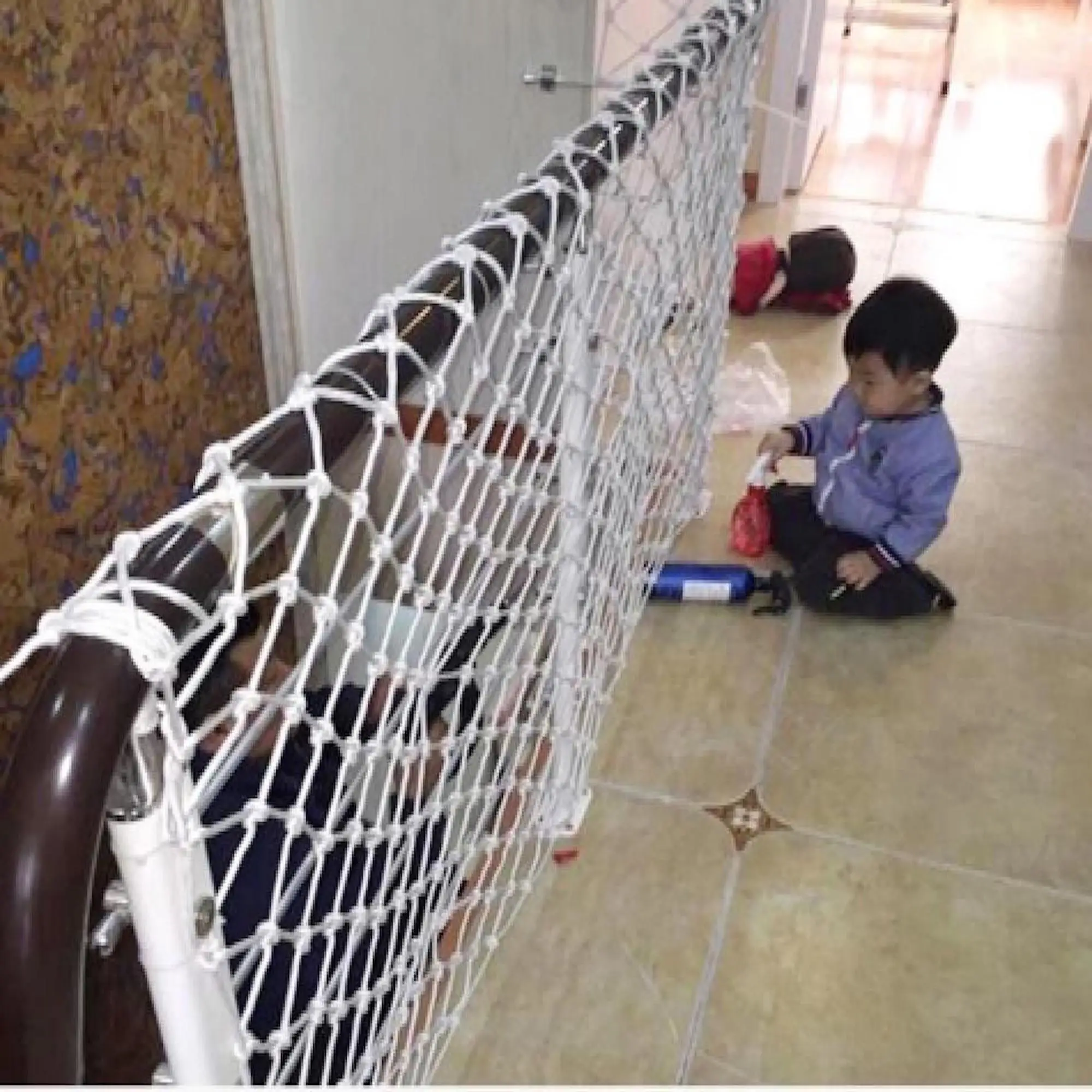 Ladder Safety Net Stair Safety Net for Kids Animals Stair Railing Safety Net