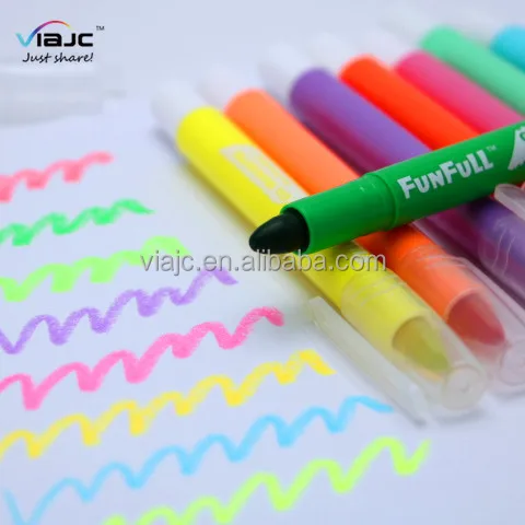 8pcs Assorted Color Gel Highlighter Pens No Bleed Through No Smear