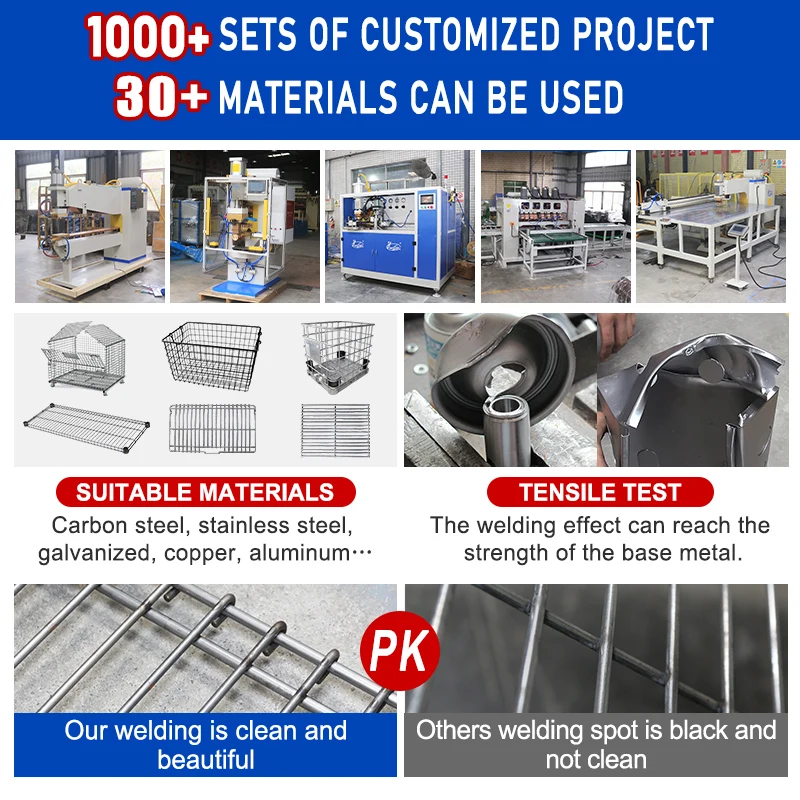 Automatic Welded Multiple Head Iron Wire Mesh Resistance Spot Welding Machine for Weld Refrigerator Rack and Oven Cooking Racks
