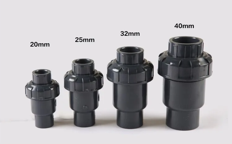 DIN Standard Industrial UPVC Manual Non-Return Gate Check Valve 1 Inch 2 Inch PVC Plastic Water Pressure Reducing Check Valve