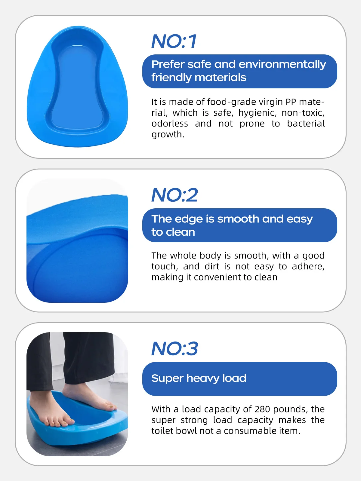 Wholesale Family Patient Care Eco-Friendly Plastic Bedpan Firm Thick S - product detail 3