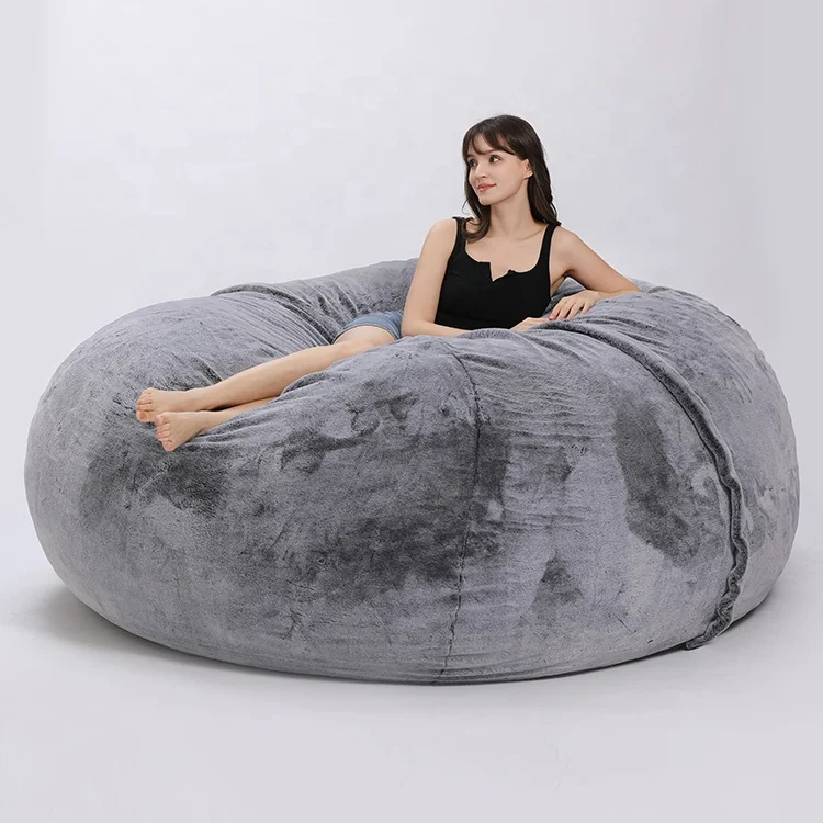 Living Room Sofas Sponge Compressed Foam Bean Bag Chairs Giant Beanbag ...