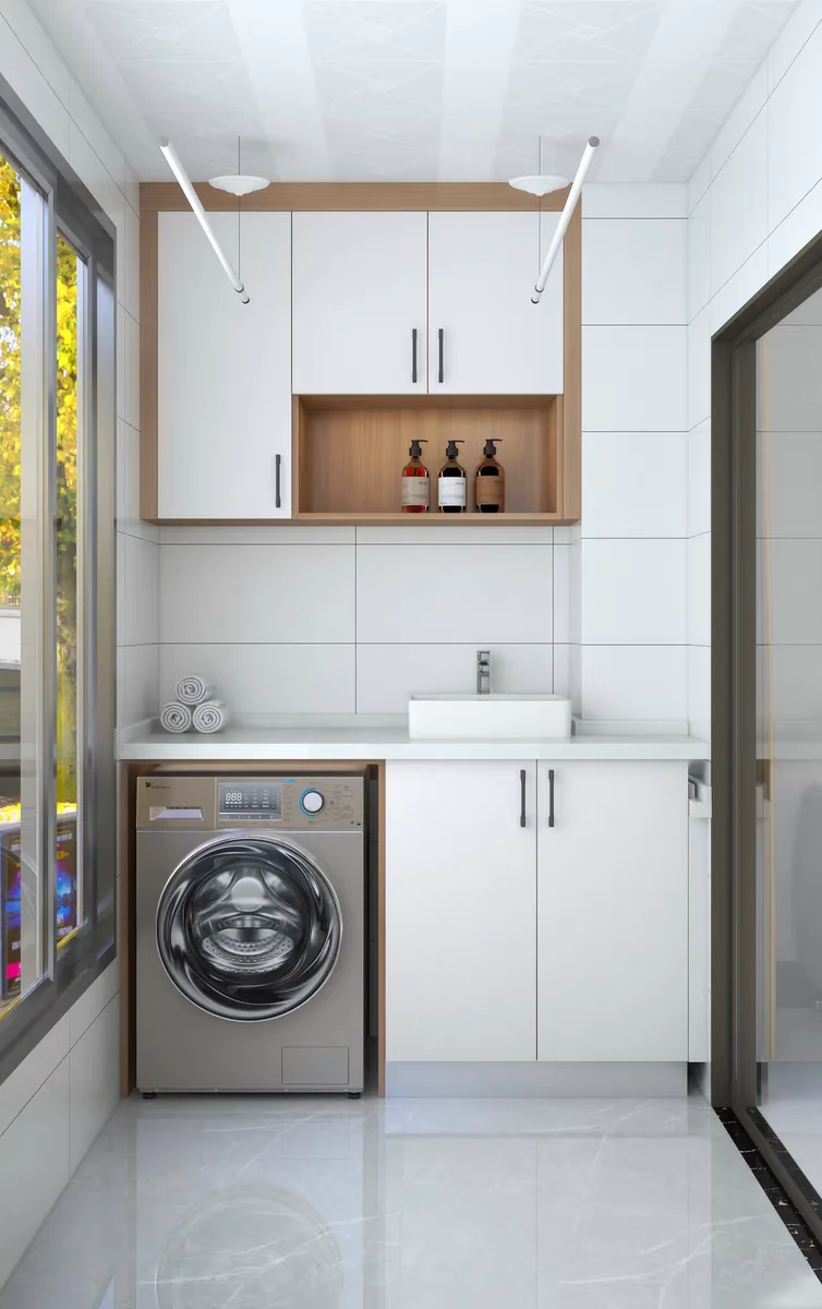 Modern Laundry Set Furniture Mirrored Exported