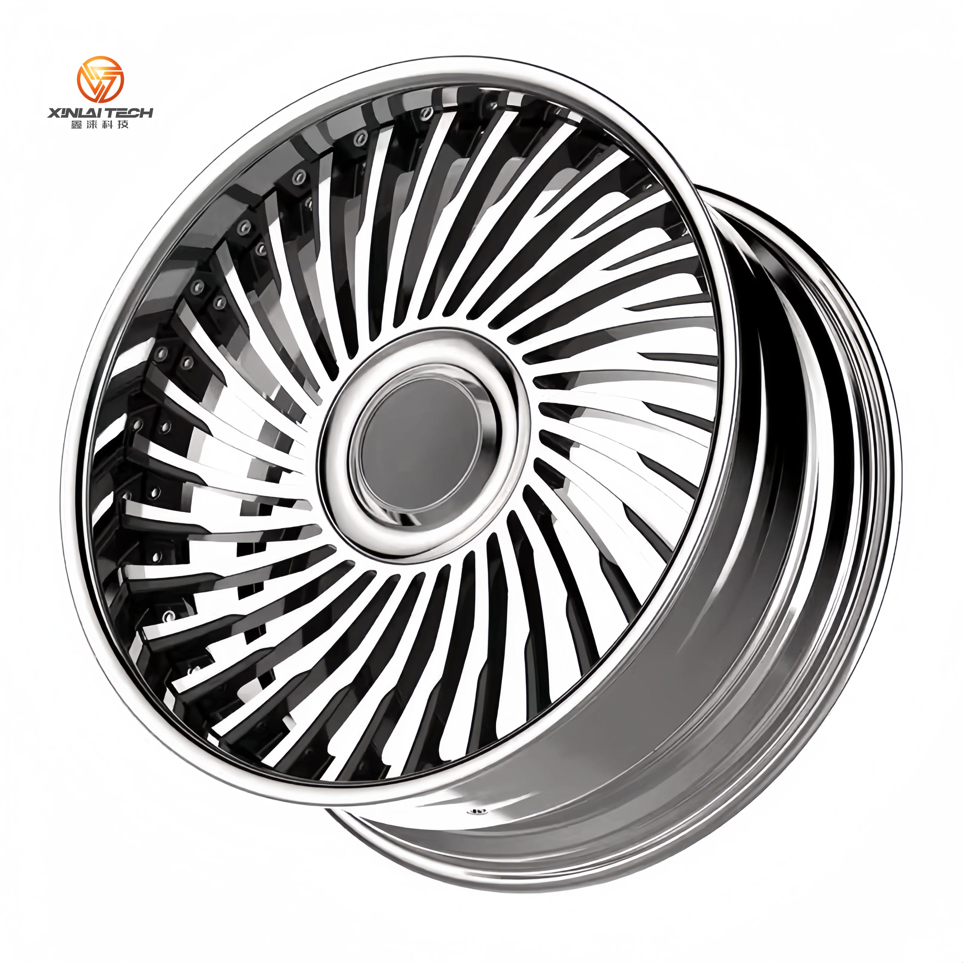 2024 Hot Sale 2 Piece Forged Brushed Polished 5x120 5x112 5x114.3 18 19 20 21 22 Inch Wheel for Racing Deep Concave Car Wheel - Image 3