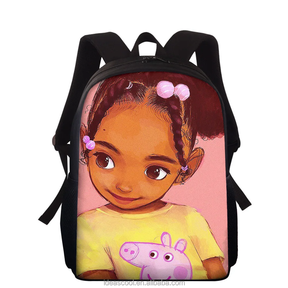 2023 Amazon Hot Sale Ready To Ship Stocked School Bags Black Art African American Girl Book Bags