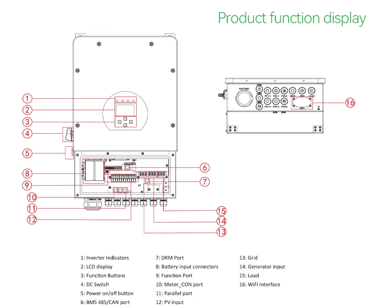 Deye 10kw 12 kw Hybrid Inverter 220v Solar Inverter Hybrid 12 kw Dye ...