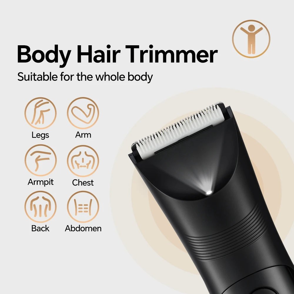 Wholesale Professional & Personal Use Men's Body Grooming Kit Epilator Shaver with Ceramic Body Trimmer for Beard Grooming manufacture