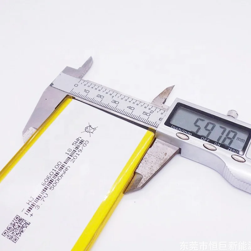 11.1v 12v Flat Lithium Polymer Battery 6060100 3.7v 5v Lithium 5000mah Battery 7.4v