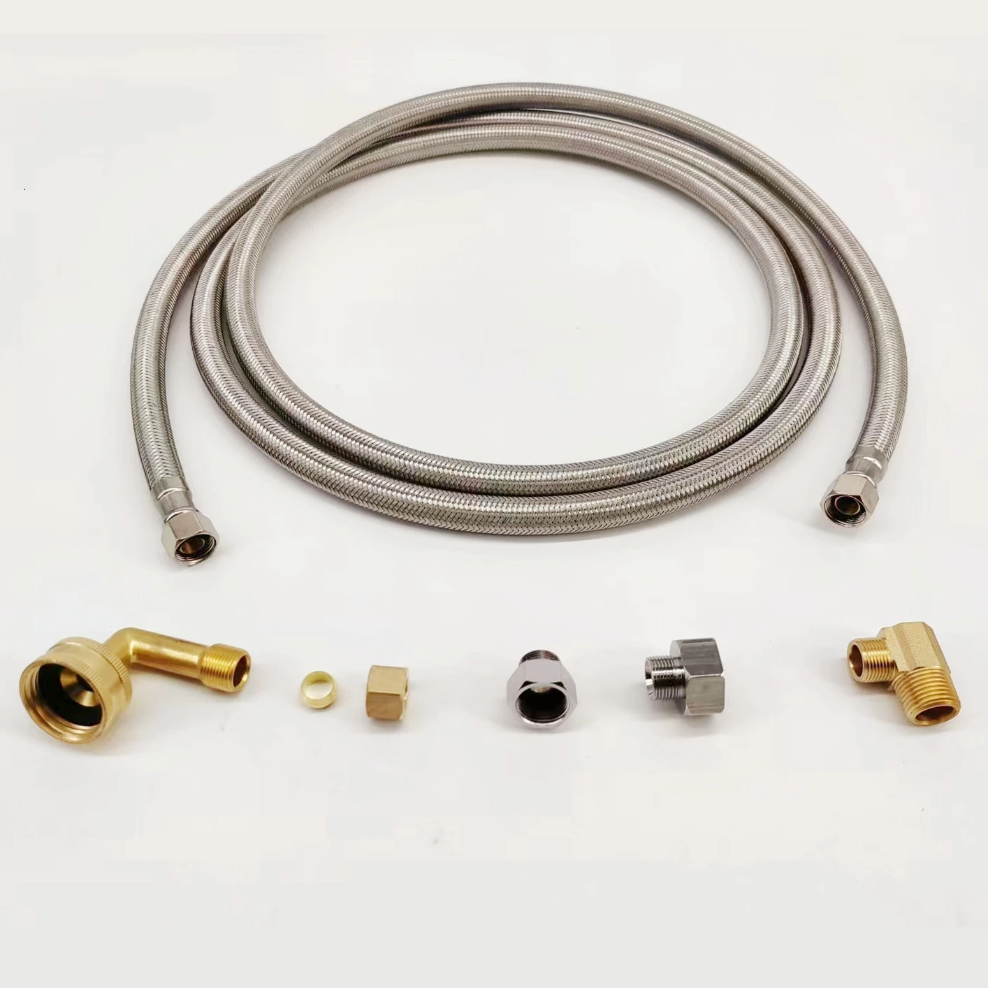 Home Dishwasher and Washing Machine Water Hose with Steel Brass Metal Coupling Garden Water Connectors Product