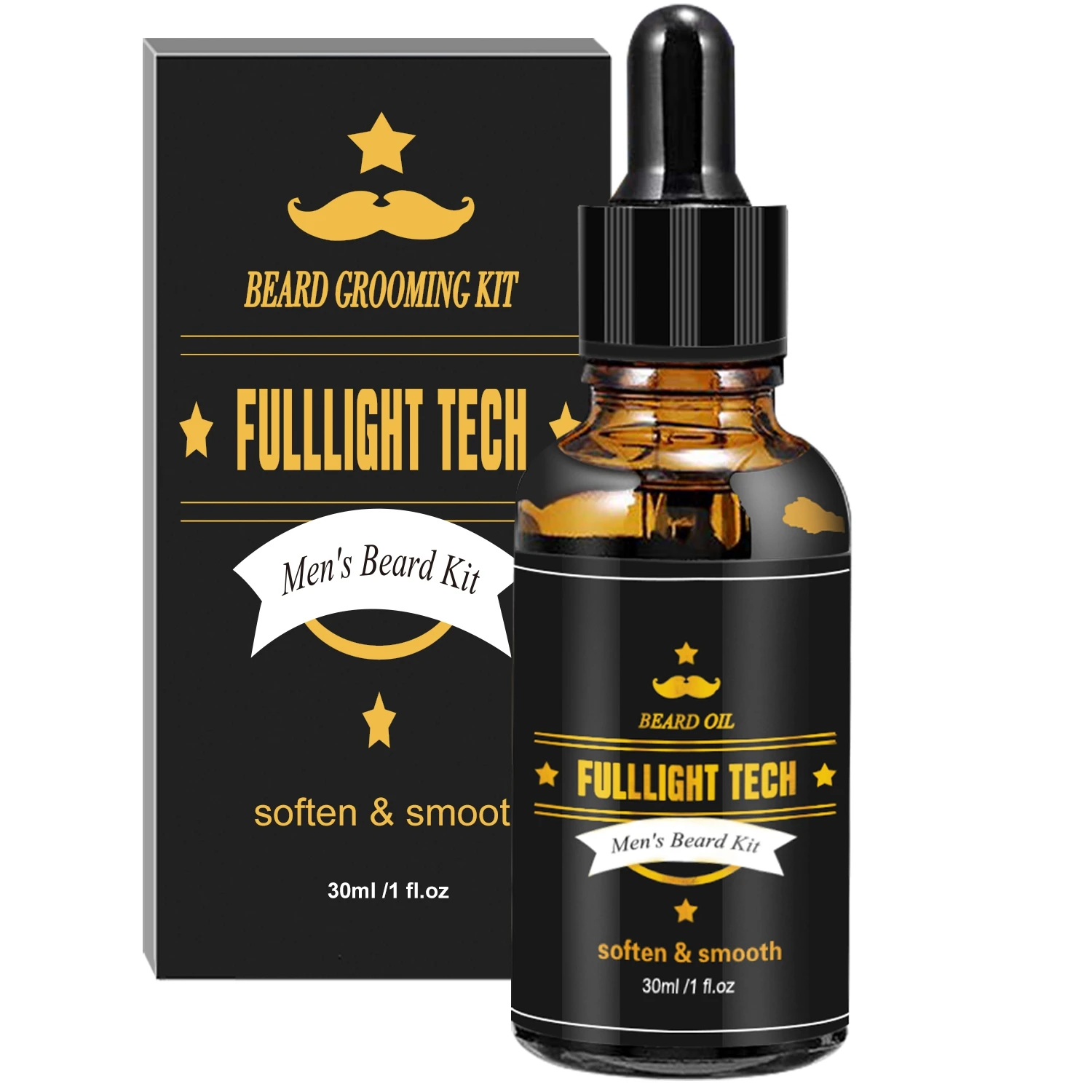 Oem Brand Men Beard Kit Customized Shea Oil Growth Beard Kit Oil
