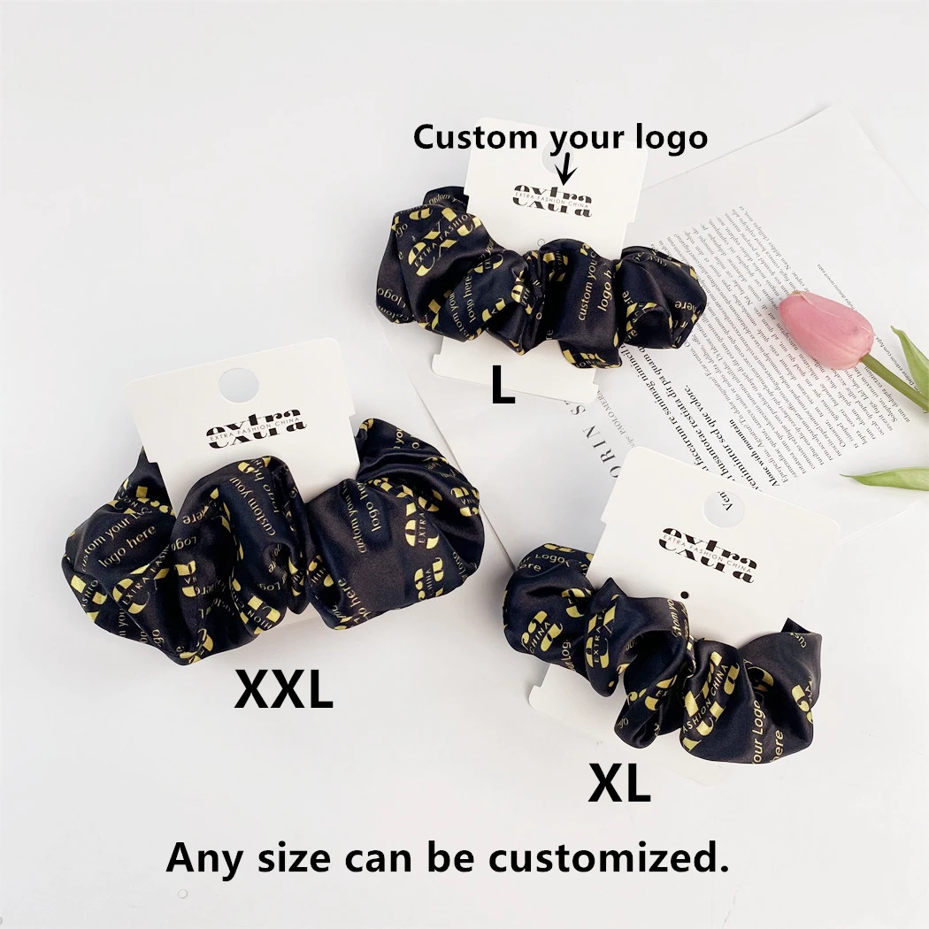Wholesale Factory Custom Printed Fabric Hair Scrunchies display picture 2