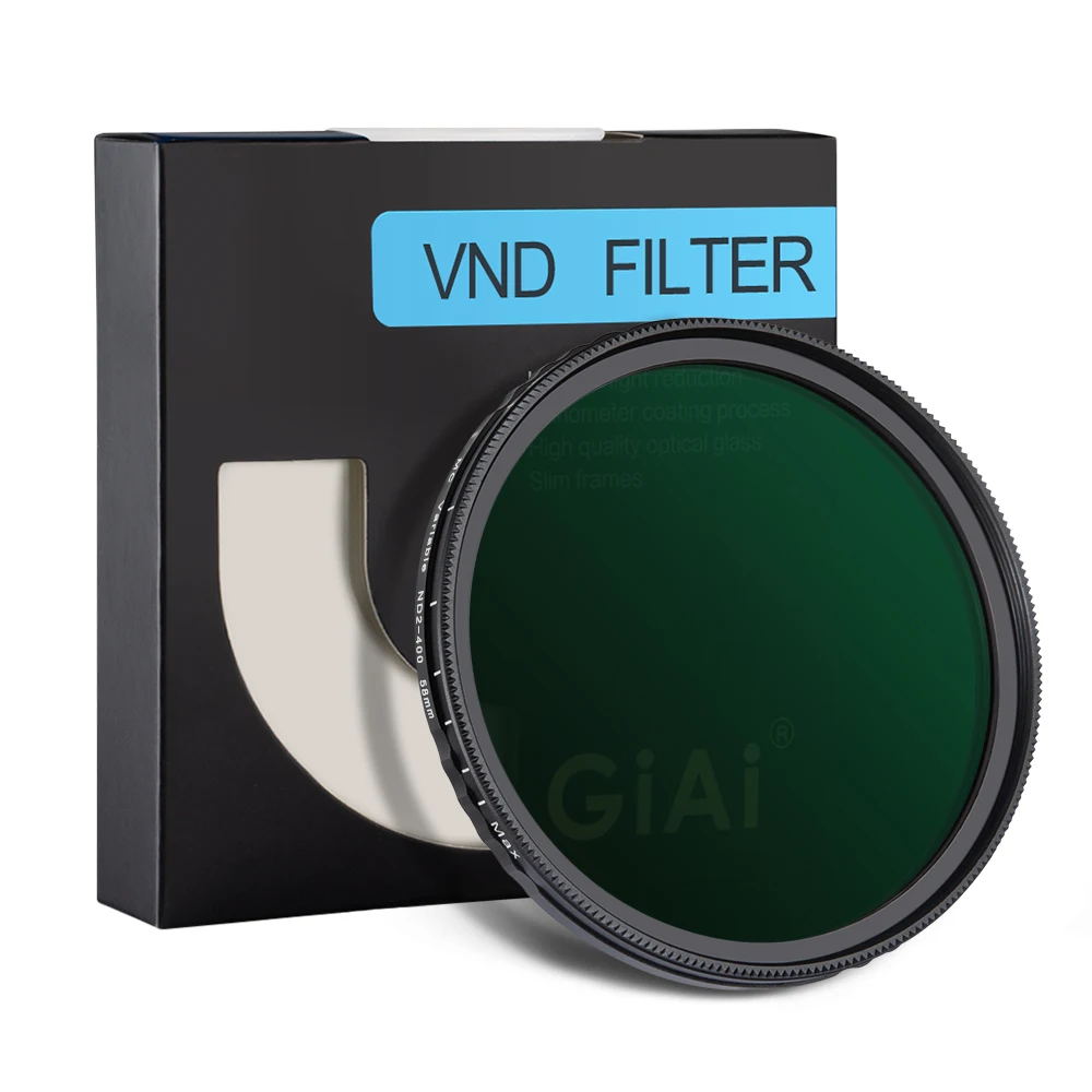 58 Mm ND-Filter – Verstellbar ND2 Bis ND400, Aus Optischem Glas Für Bessere Fotos