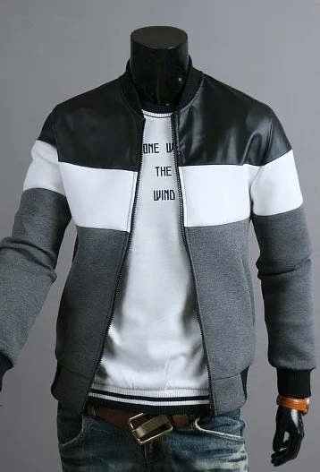 Fall Spring trend ing Patchwork Cardigan hoodie zipper jacket for men_voghion.com