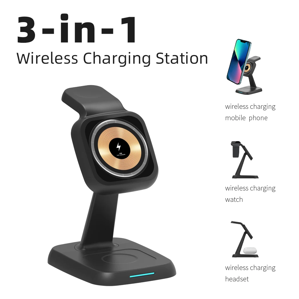 Wireless Charger Bracket Suction 3in1 Wireless Charger Stand
