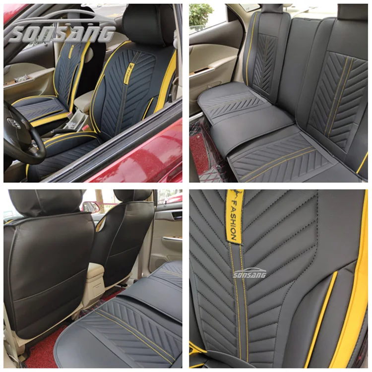 Wholesale Full Set Waterproof Pu Leather Custom Car Seat Covers