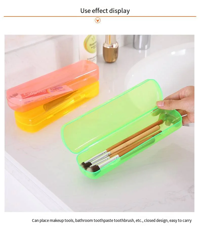 New candy-colored toothbrush case portable transparent toothpaste storage case business travel dental set wholesale manufacture