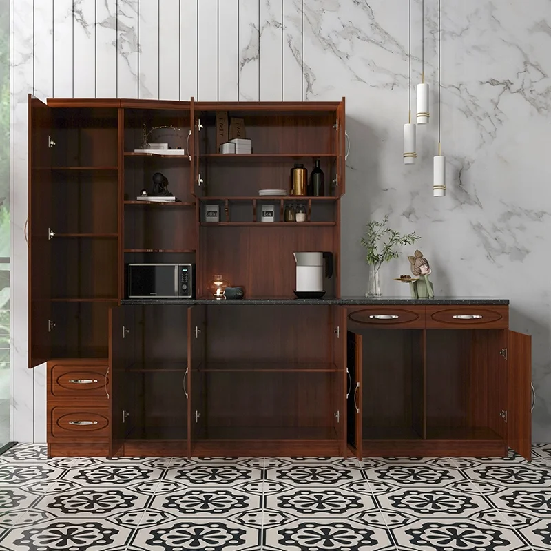 2022 New Customization Mdf Particle Board Kitchen Cabinet PVC Modern Kitchen Cabinet with Precut Granite Countertops