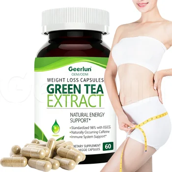 OEM Natural Green Tea Extract Capsules Fast Slimming Appetite Suppressant Herbal Supplement Weight Loss Pills