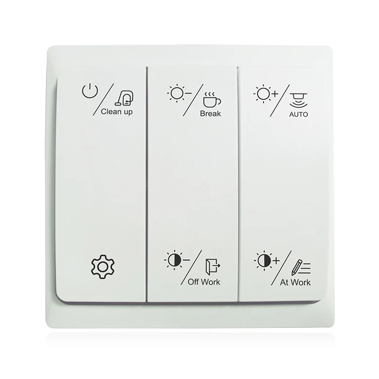 for classroom office iLightsIn Pro system daily use eu us 10A zigbee 6 channel scene switch