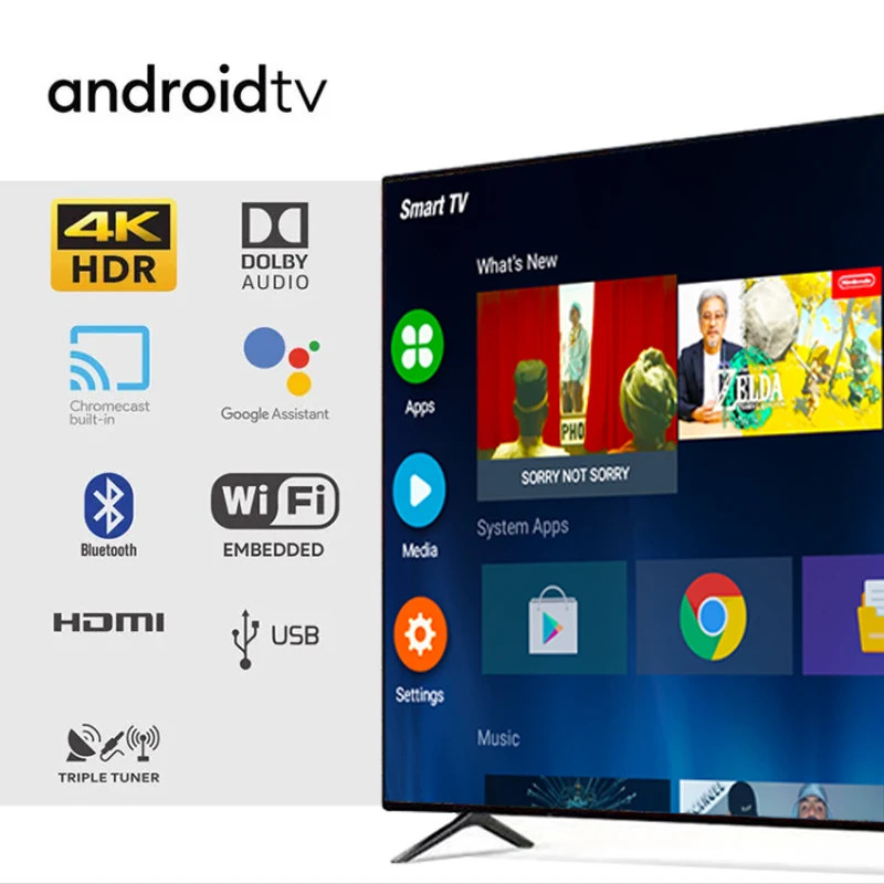 65 inch smart tvs UHD 4K televisions tv smart android tv 55 inch television