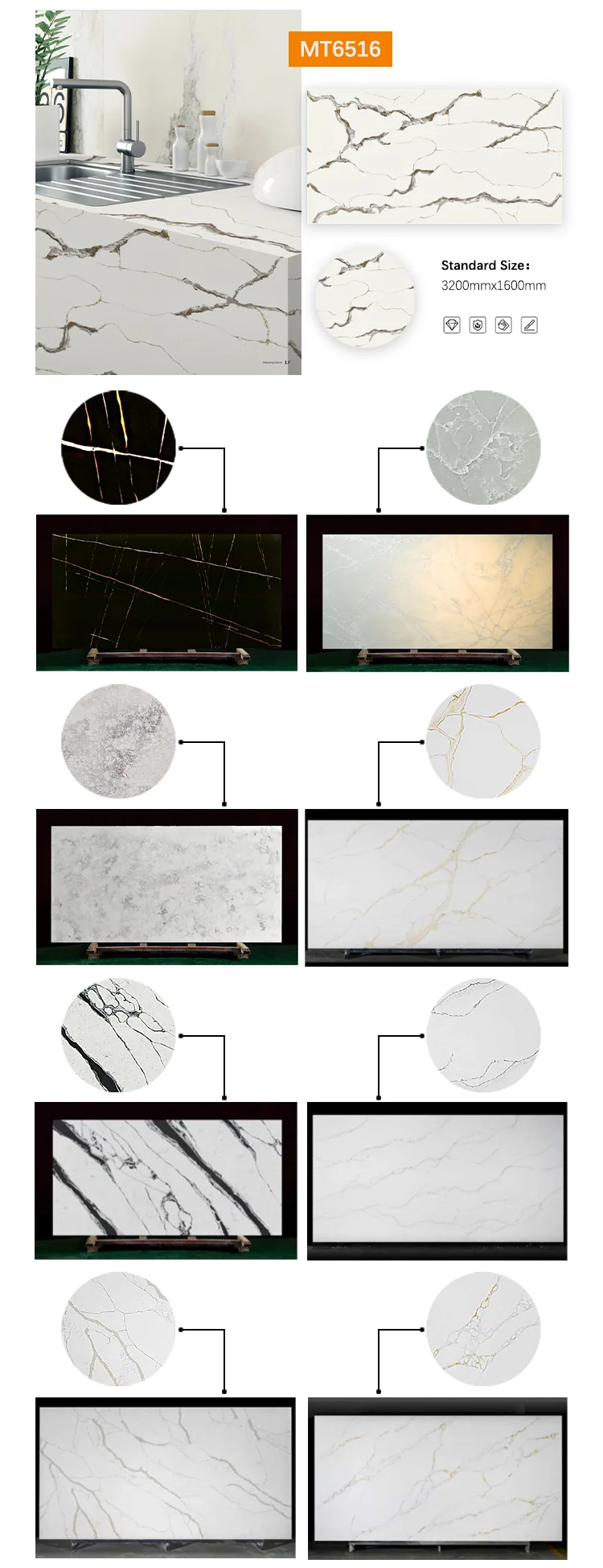 Quartz Stone Benchtops With Draining Grooves Artificial Quartz Stone