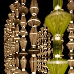 Mechanical Engineering Flower Lamp Modern Simple Floor Lamp Designer Model Room Soft-mounted Personality Splicing Cloth Cover