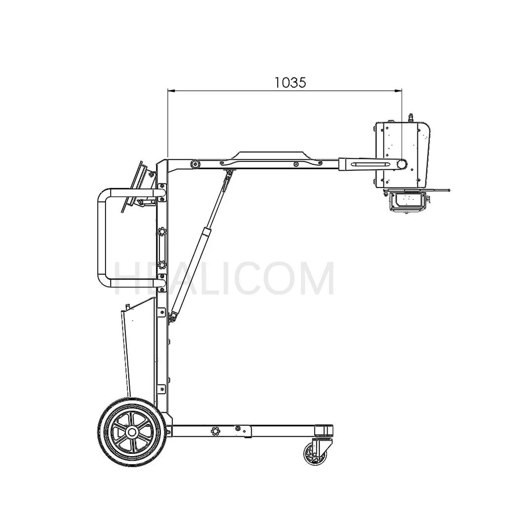 Highest Cost-effective HEALICOM HFX-08D Touch Screen Portable Mobile DR X-ray Machine supplier