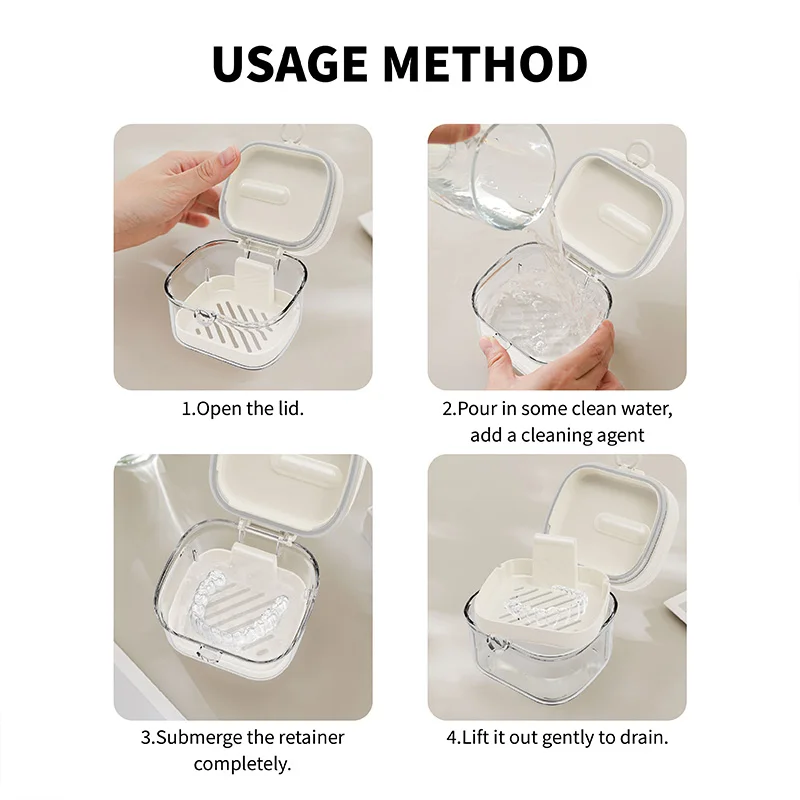 OEM Promotion Denture Cups Containers Orthodontic Fixators Cleaning Cartridges Filters Tooth Multi-Purpose Oral Hygiene