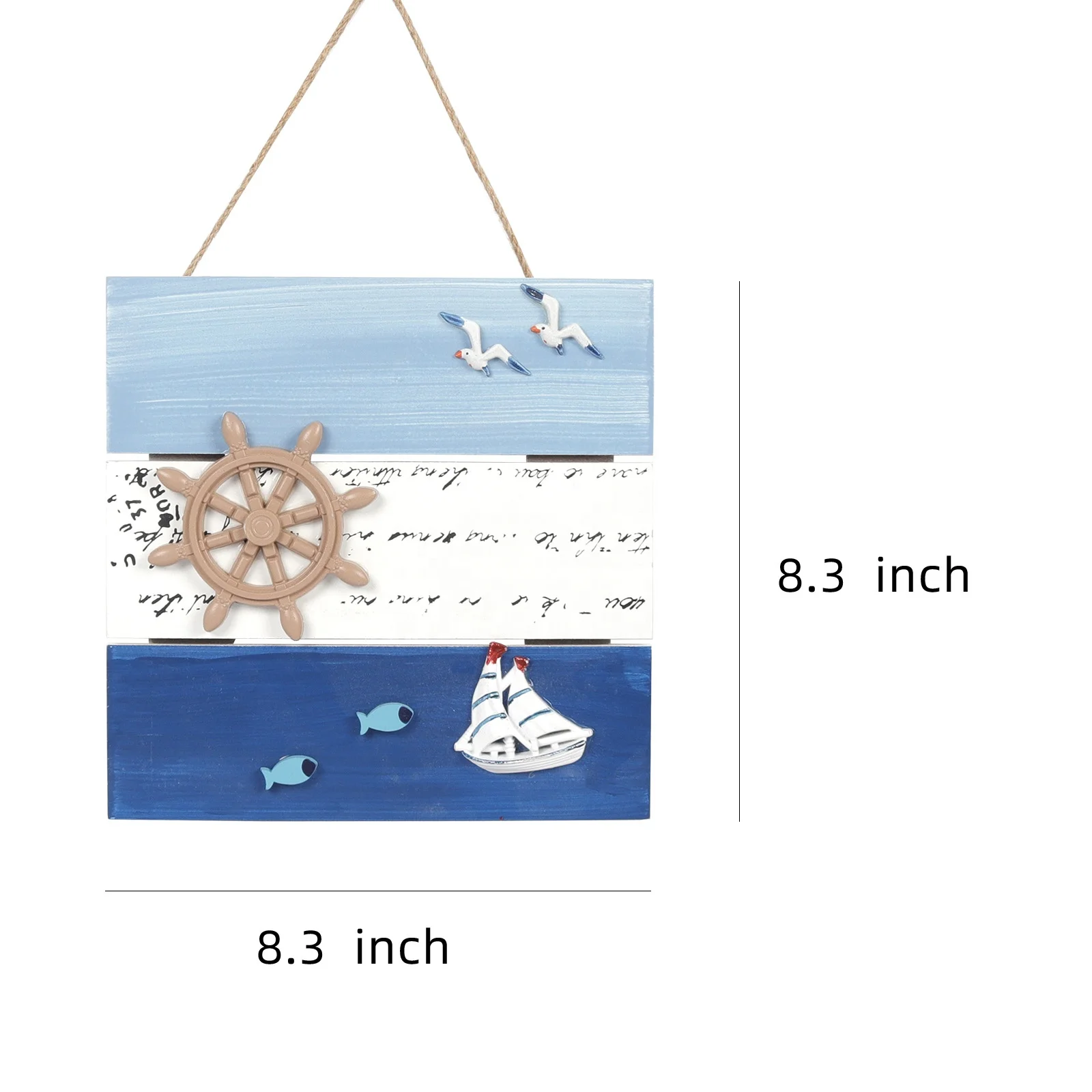 Sea Life деревянная рама ustic коттедж пляж ванная декор морской декор пляж деревянный корабль колесо и деревянный якорь