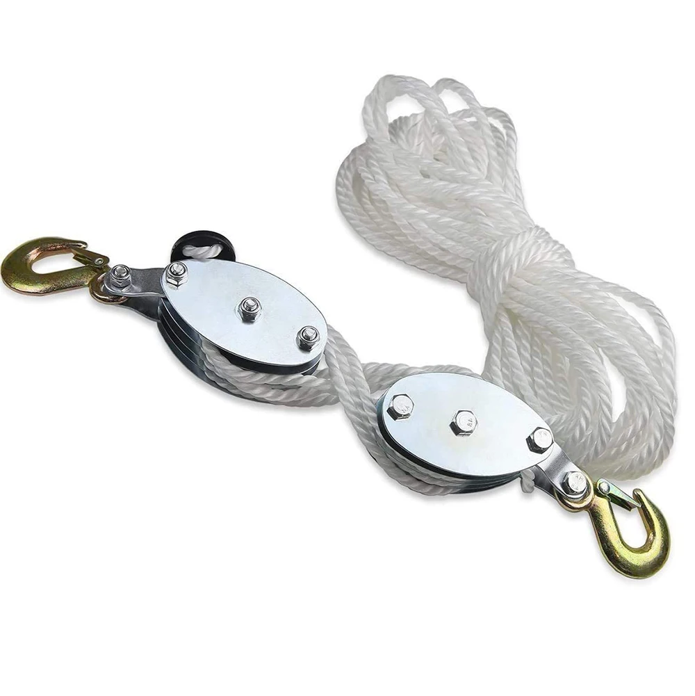 2 Ton Rope Hoist Pulley Wheel Block And Tackle Poly Rope Hoist Pulley ...