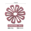 ลายดอกไม้ฉลุเรียบง่าย สีแดงเลือดหมู 15.8*15.8 ซม.