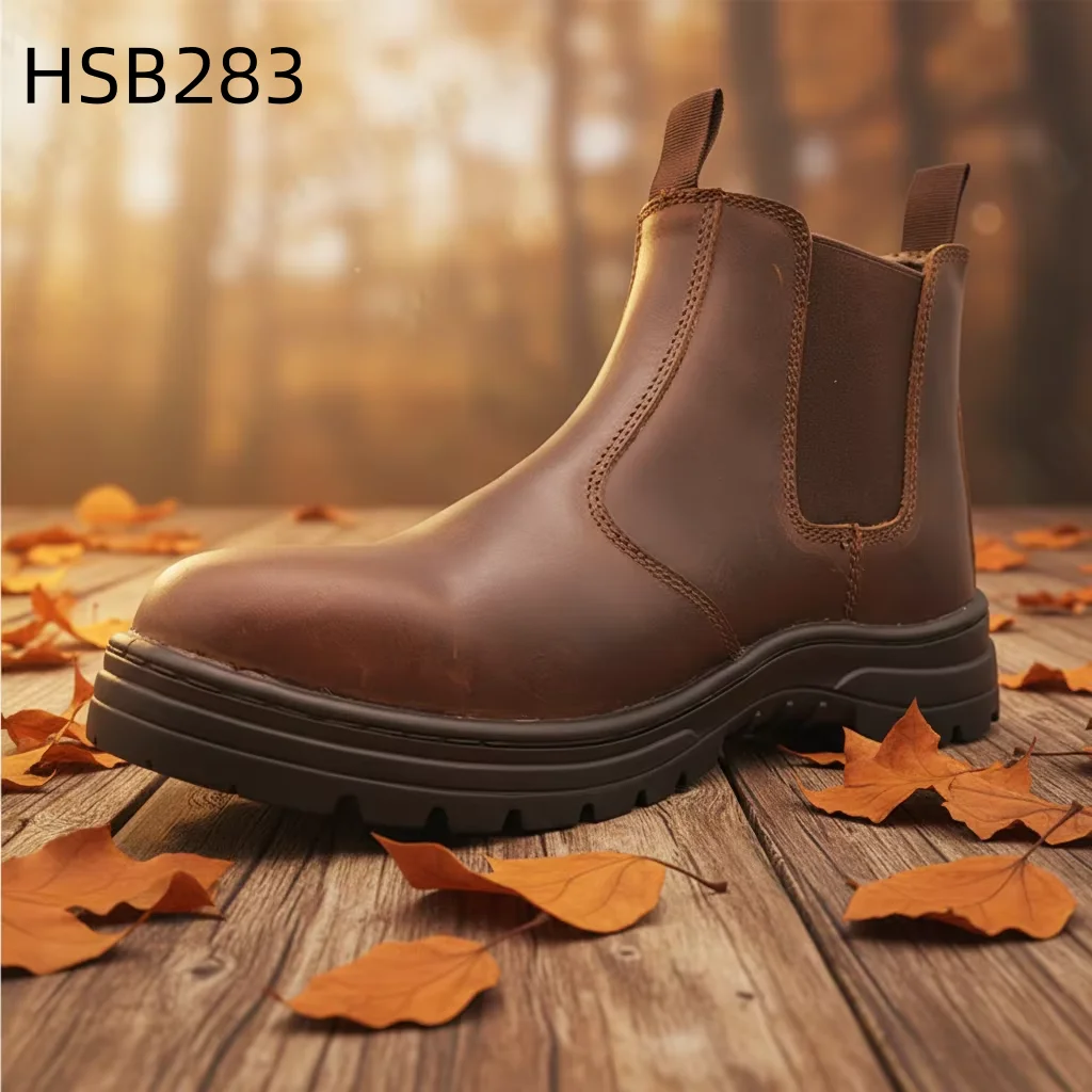 ZYF,Petroleum Industry Rubber Outsole with Stitching Safety Footwear Power Plant Steel Toe Insert Protective Labor Shoes HSB283