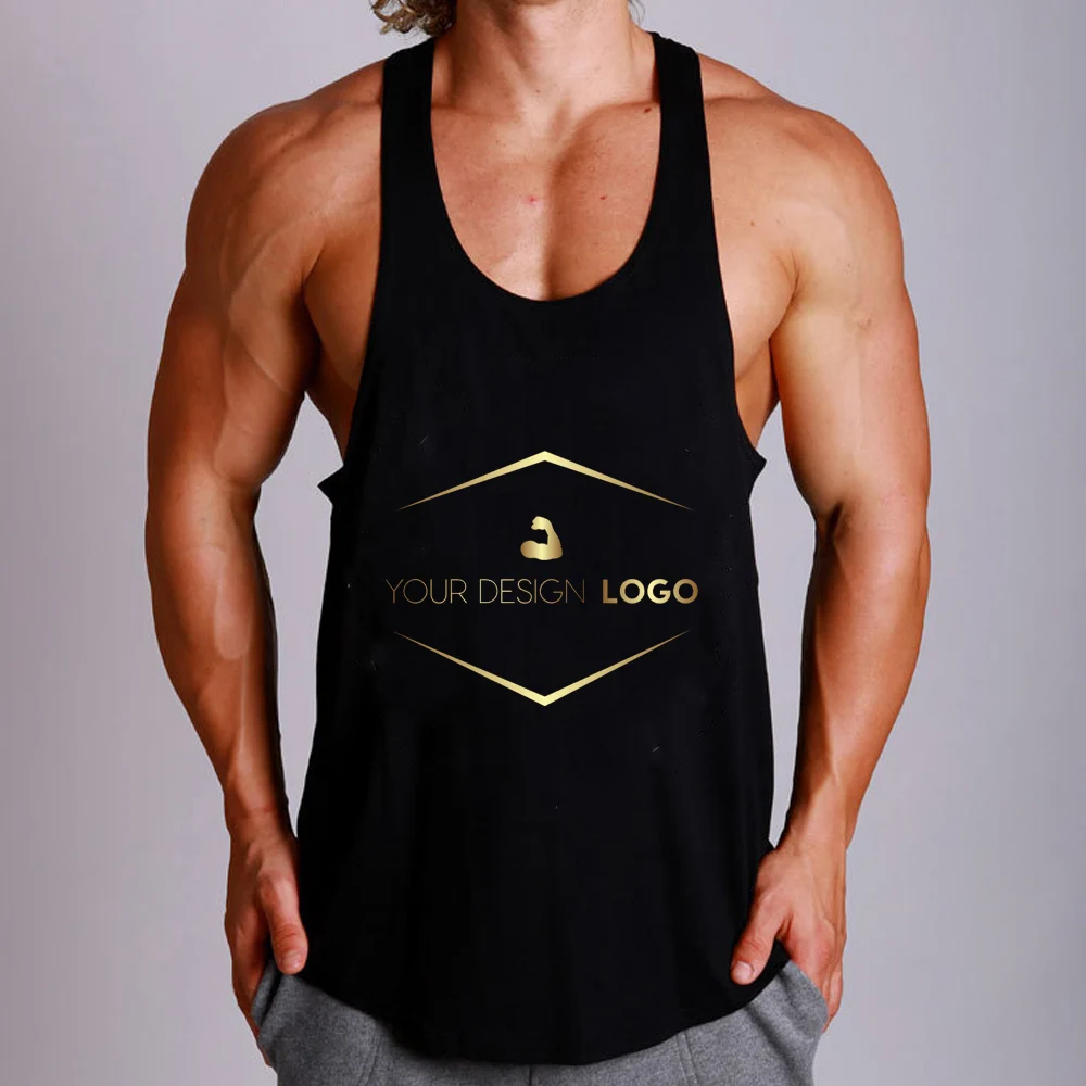 Mens Stringers Muscle Y Back Sleeveless Shirts Summer Camisole Cotton Running Singlet Tank Vest 1246