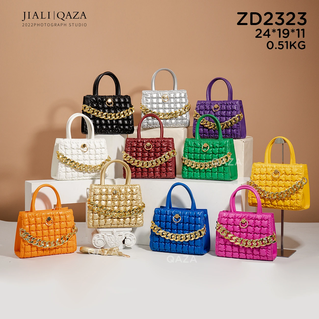 Jiali QAZA borsa di lusso da donna 2023 famoso Design nuovo di zecca con  catena dorata fodera in pelle PU chiusura per le donne ragazze