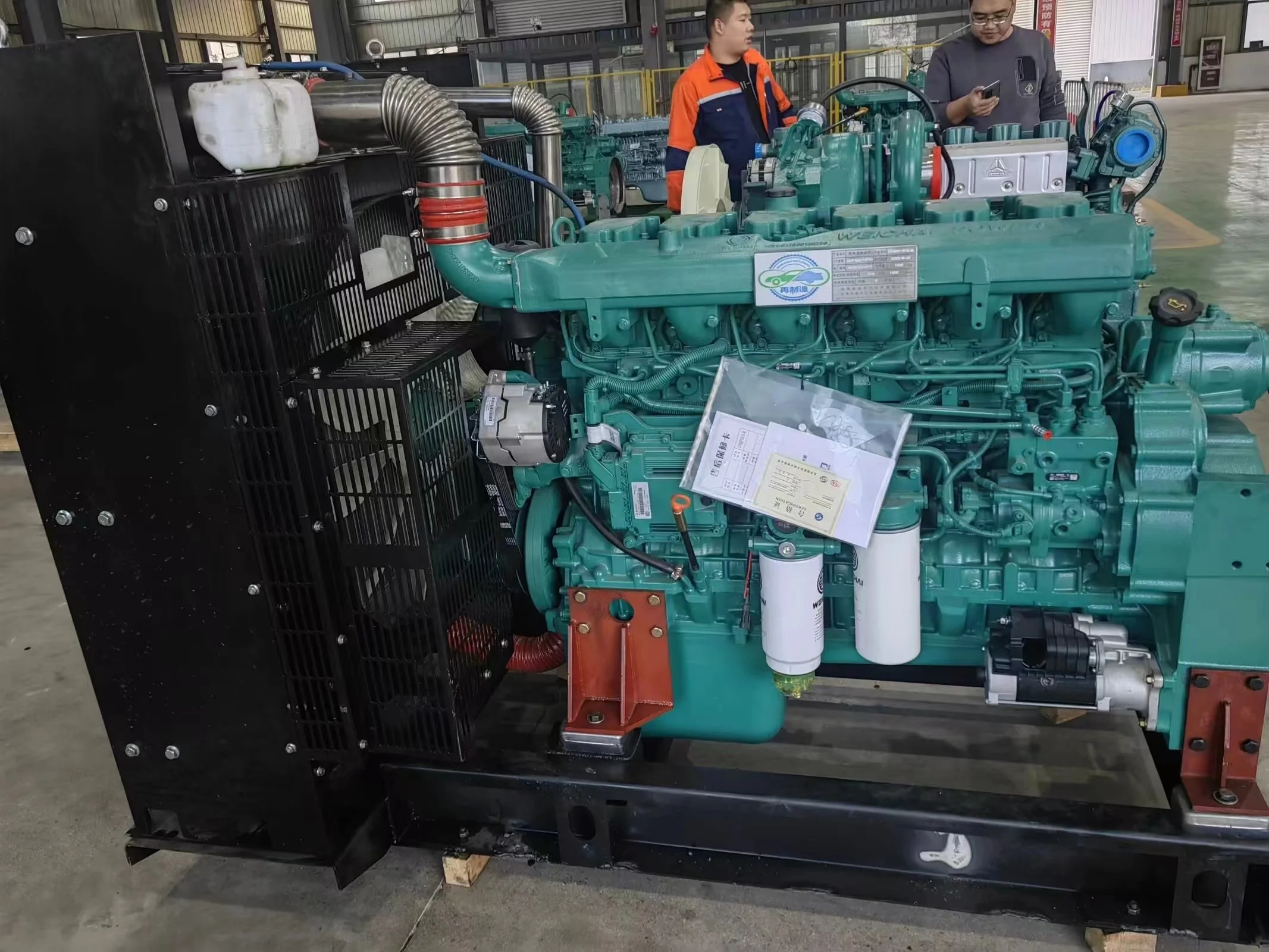 HOWO 371 Truck Engine Assembly 336-420 Horsepower New Condition Diesel Engine with Gear Box Model Howo