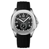 11 silver black - silicone band