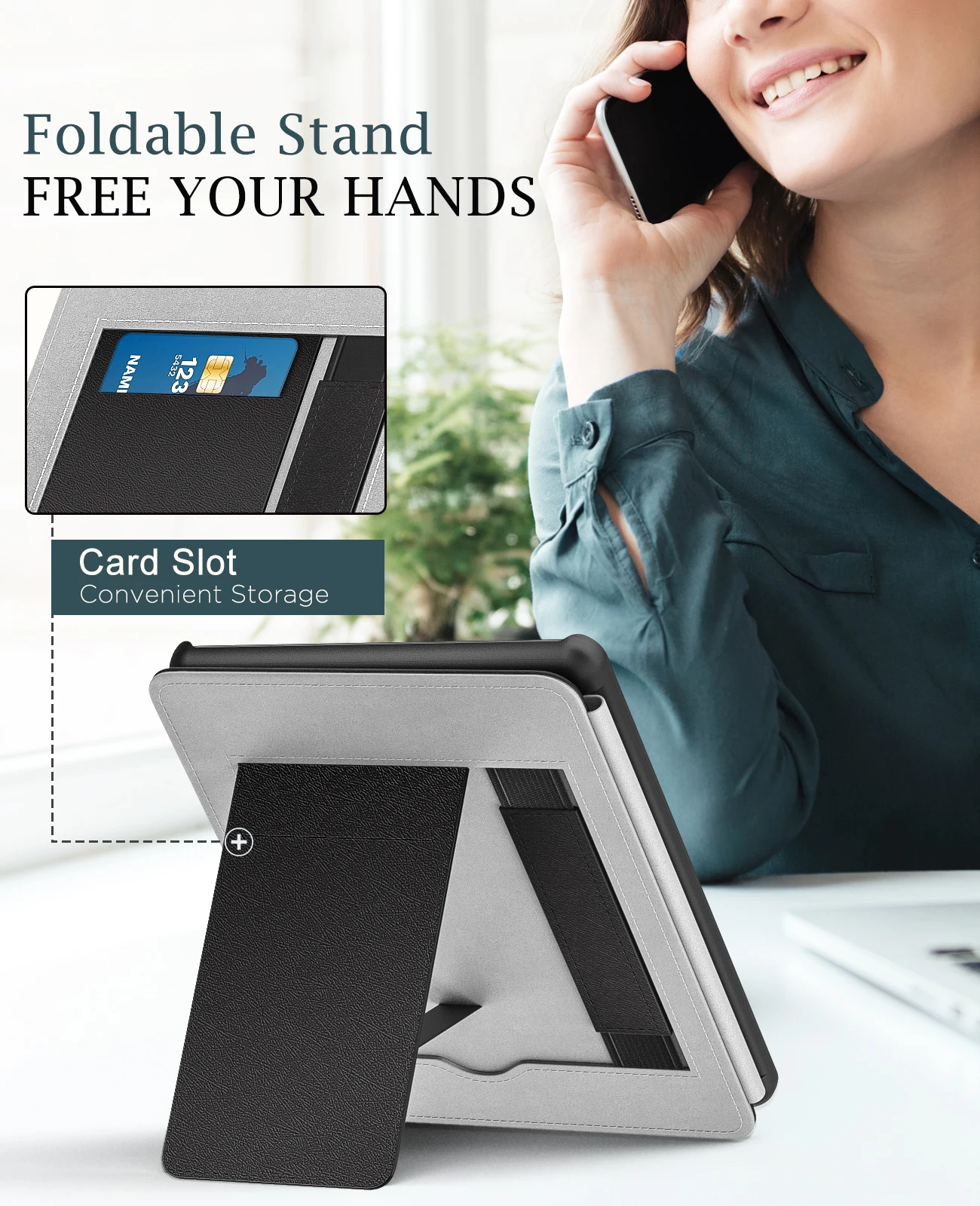 Легкий Чехол MoKo из искусственной кожи с подставкой и ремешком на руку, чехол для kindle Paperwhite 2021