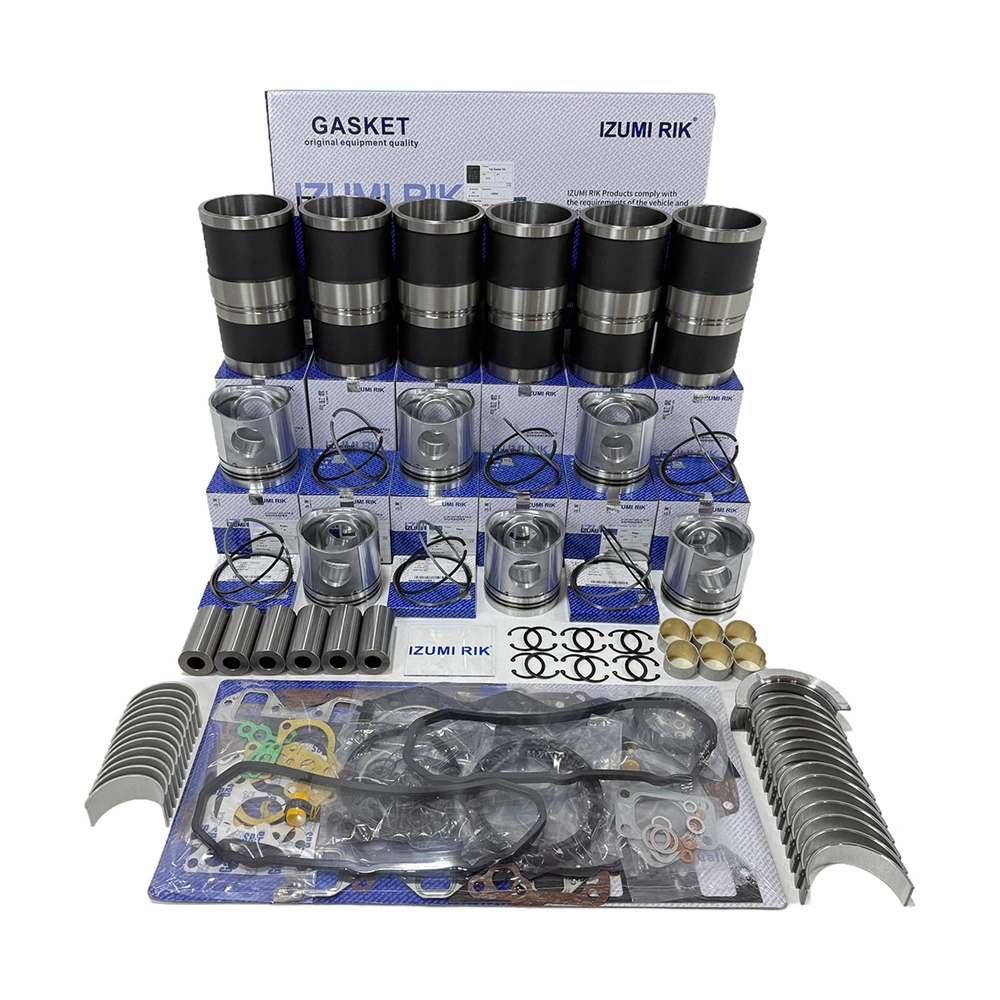 IZUMI RIK D7E Overhaul Rebuild Kit with Overhaul Kit Main & Conrod Bearing with Thrust Washer for Volvo Durable Engine Parts
