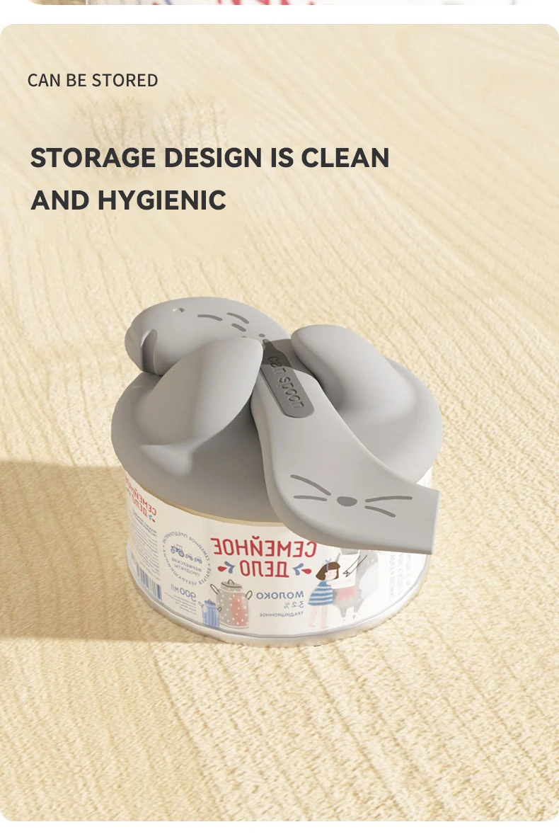 Pet Cat Can Seal Cover Dog Cat Can Opener Scoop Jar Seal Fresh-keeping Silicone Can Lid details