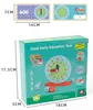 Jouet cognitif coloré-multifonctionnel d'horloge