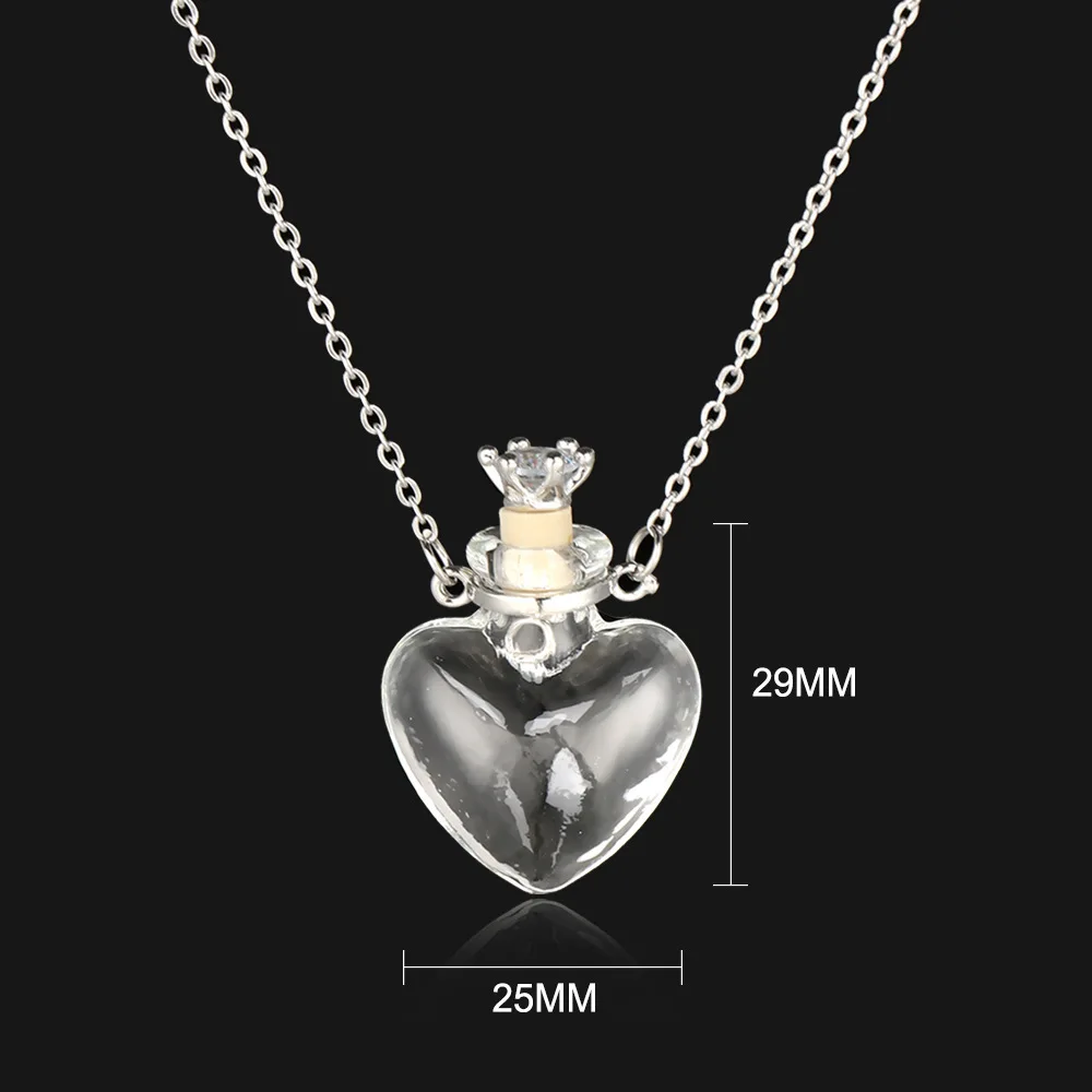 Sharplace Collana Portacenere Con Ciondolo Sfera In Vetro Trasparente E Acciaio Inox - Gioiello Commemorativo O Portaoggetti